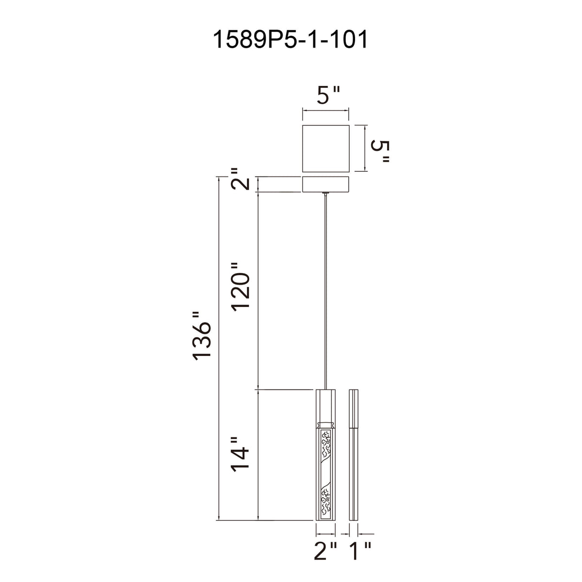 CWI LIGHTING  GRETA INTEGRATED LED BRASS MINI PENDANT 1589P5-1-624