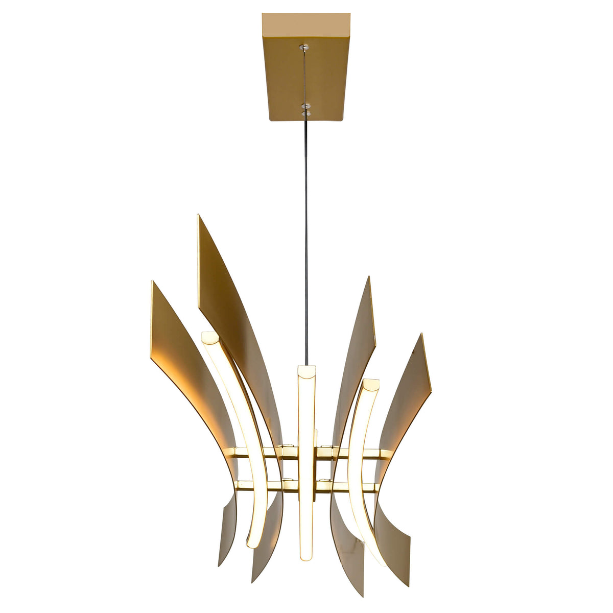 CWI LIGHTING CANDORA INTEGRATED LED BRASS CHANDELIER 1698P50-624