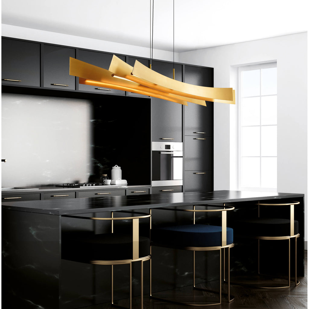 CWI LIGHTING CANDORA INTEGRATED LED BRASS CHANDELIER 1698P50-624