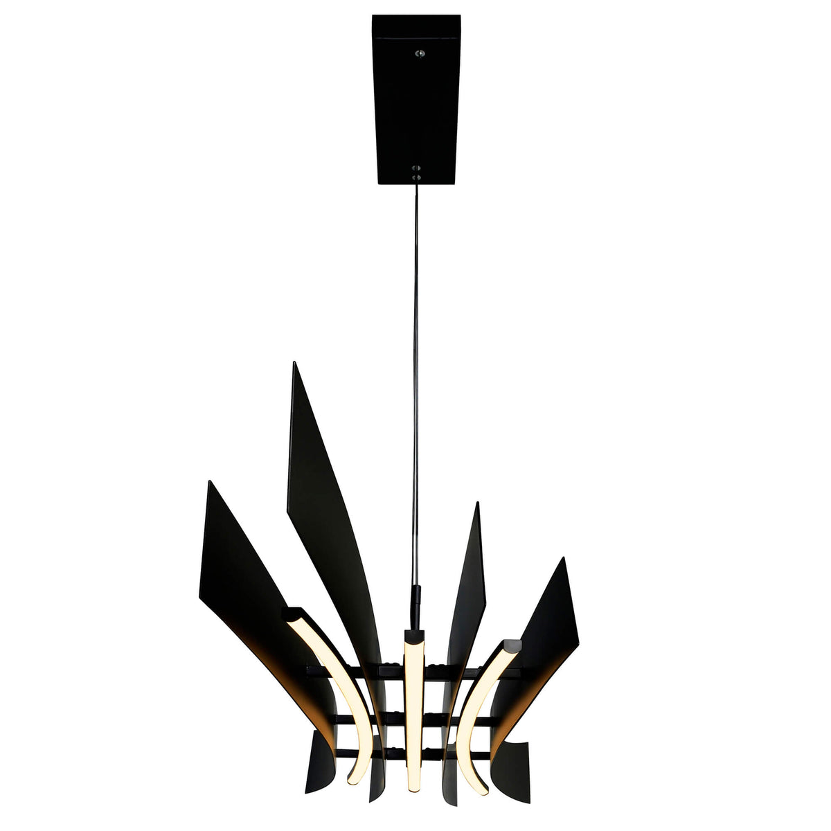 CWI LIGHTING CANDORA INTEGRATED LED BLACK CHANDELIER 1698P72-101