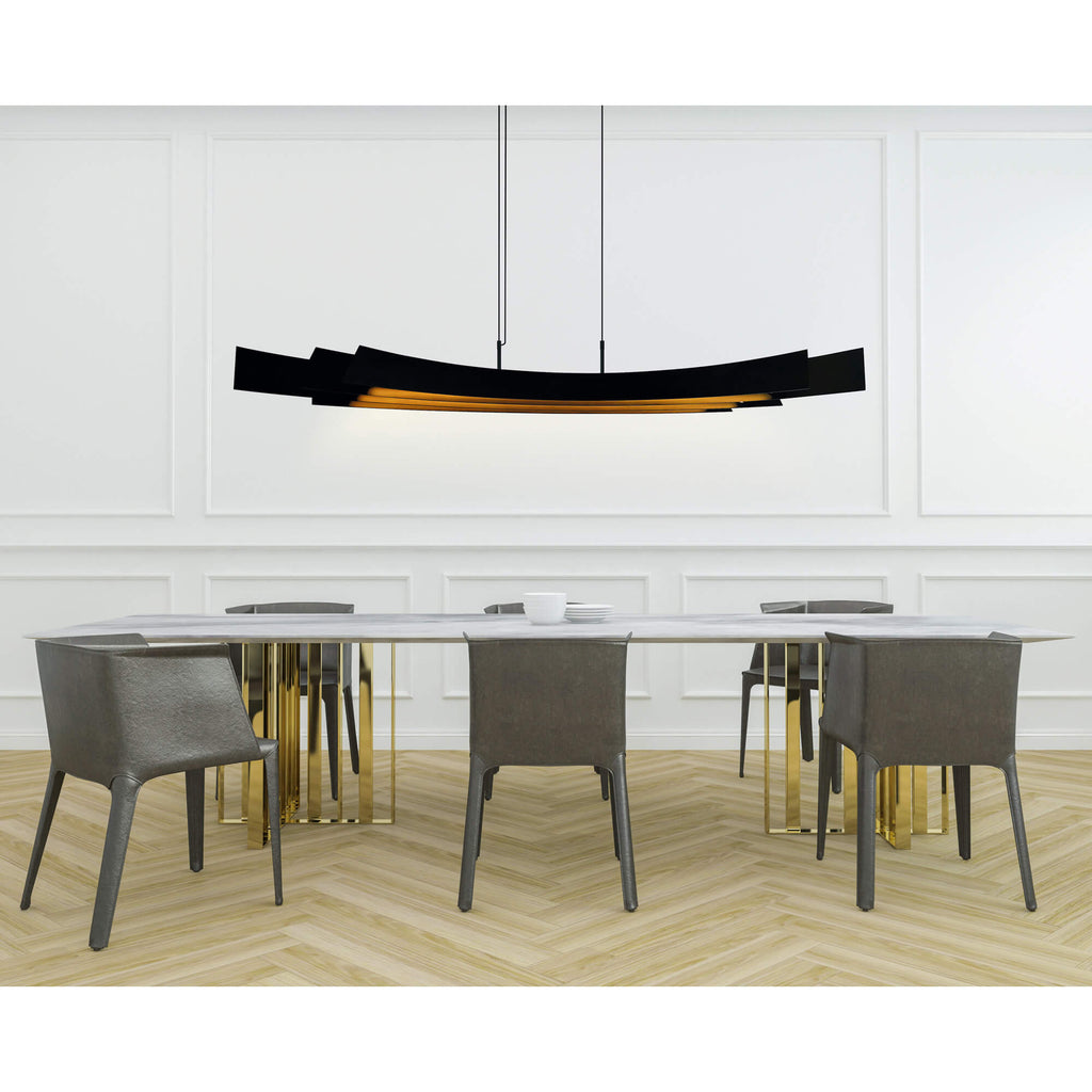 CWI LIGHTING CANDORA INTEGRATED LED BLACK CHANDELIER 1698P72-101