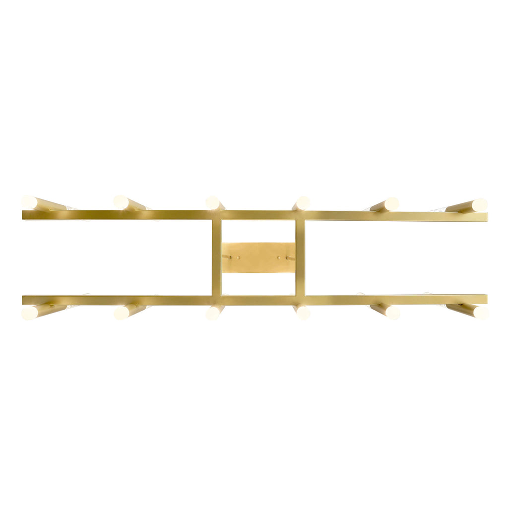CWI LIGHTING DRAGONSWATCH INTEGRATED LED SATIN GOLD CHANDELIER 1703P48-12-602-RC