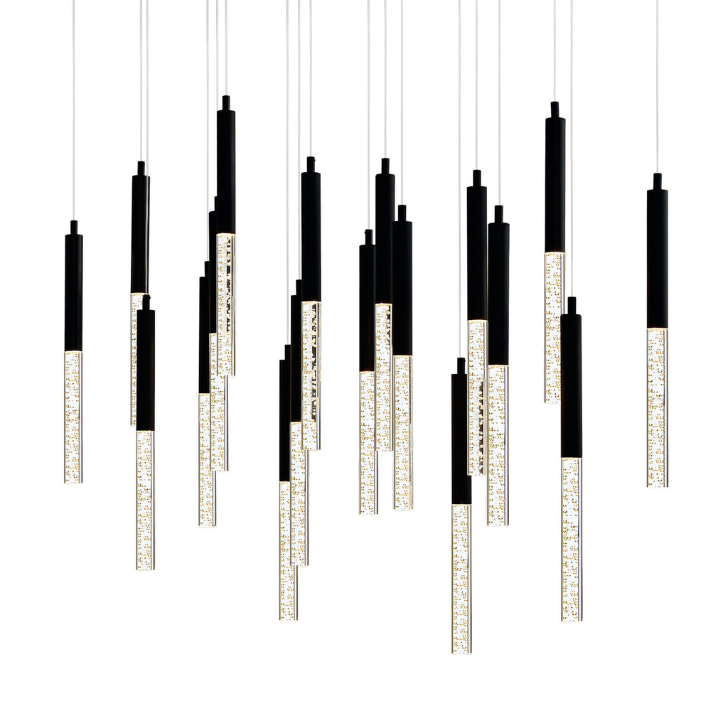 CWI LIGHTING DRAGONSWATCH INTEGRATED LED BLACK CHANDELIER 1703P48-18-101-RC