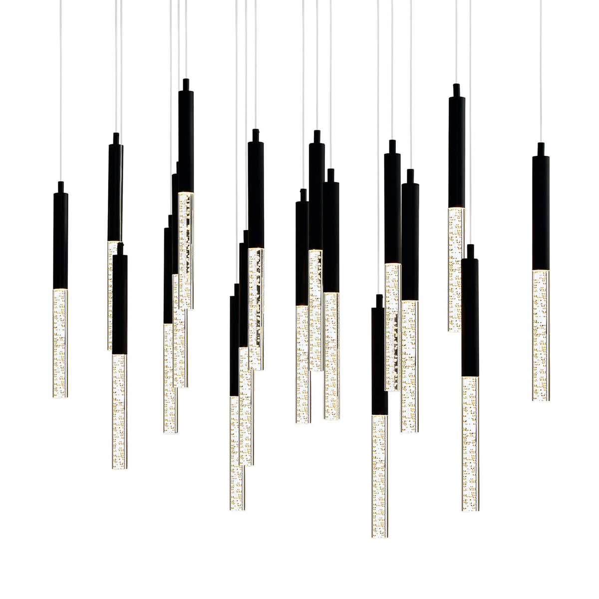 CWI LIGHTING DRAGONSWATCH INTEGRATED LED BLACK CHANDELIER 1703P48-18-101-RC