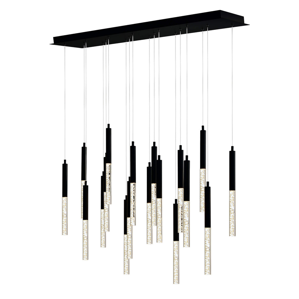 CWI LIGHTING DRAGONSWATCH INTEGRATED LED BLACK CHANDELIER 1703P48-18-101-RC