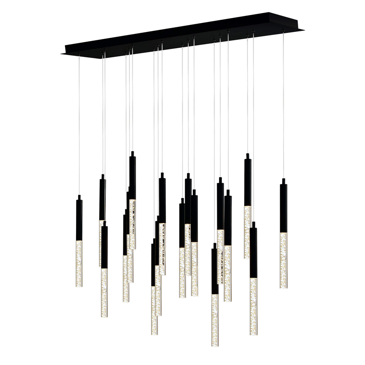 CWI LIGHTING DRAGONSWATCH INTEGRATED LED BLACK CHANDELIER 1703P48-18-101-RC