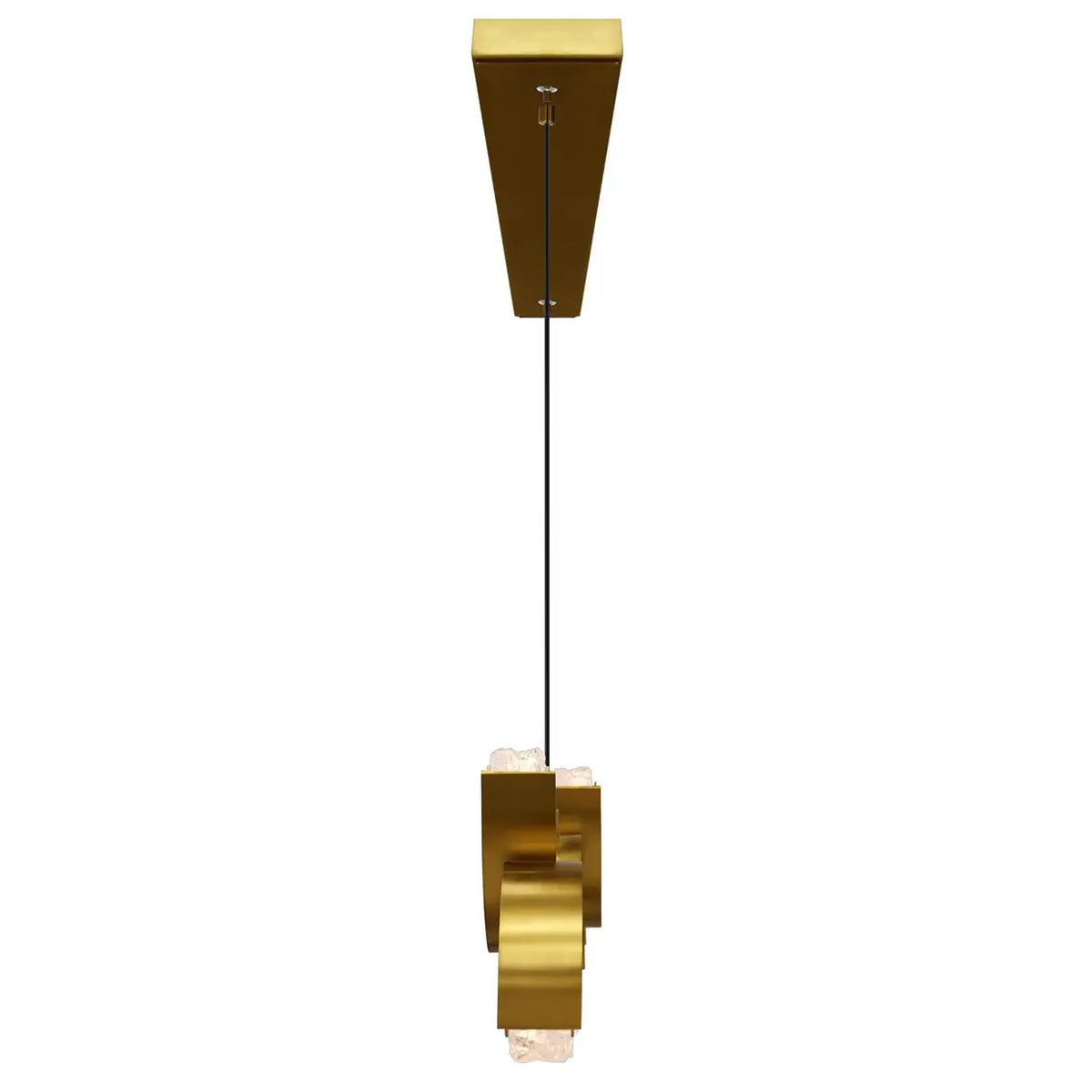 CWI LIGHTING MOON LED 54" BRASS CHANDELIER 1715P54-7-624
