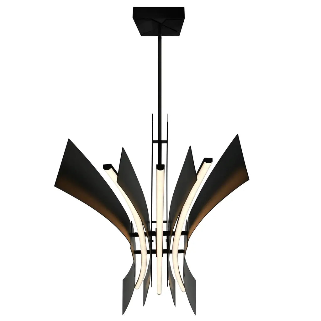 CWI LIGHTING SOLARA LED 72" BLACK CHANDELIER 1717P72-101