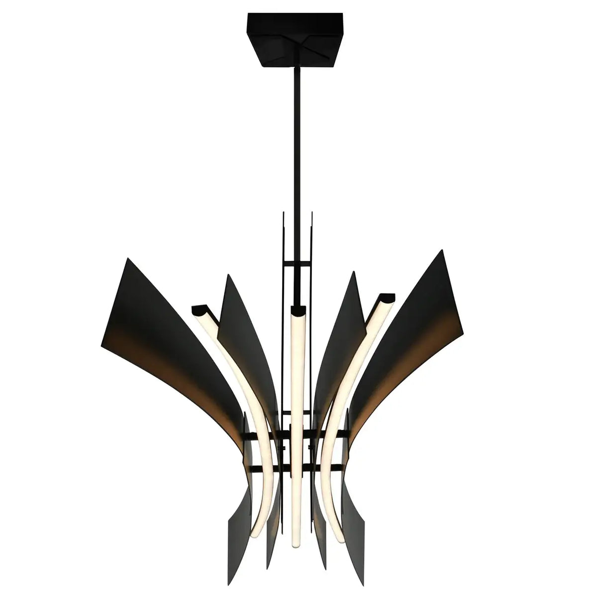 CWI LIGHTING SOLARA LED 72" BLACK CHANDELIER 1717P72-101