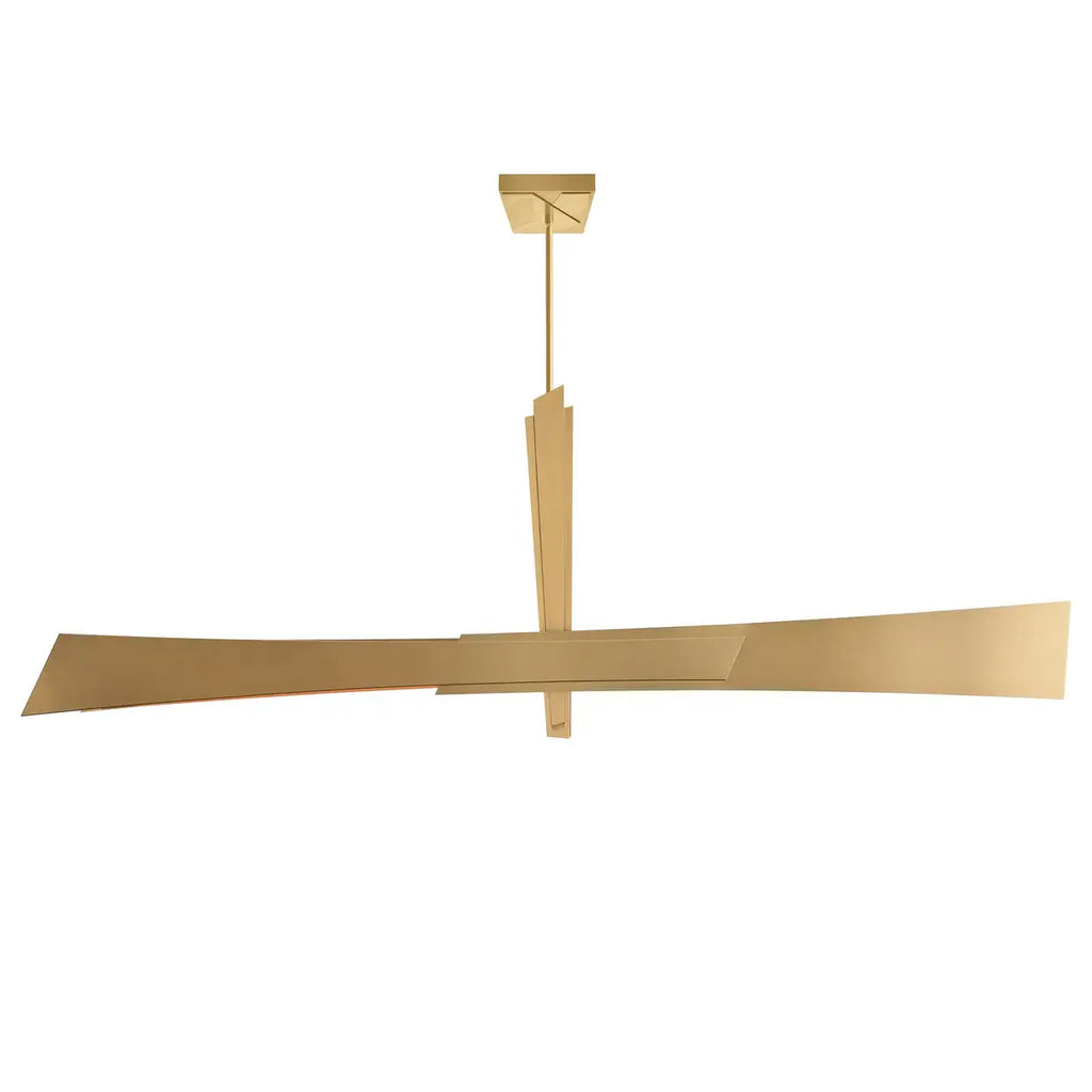 CWI LIGHTING SOLARA LED 72" BRASS CHANDELIER 1717P72-624