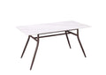 FURNISHINGS MATE CARIBOU TABLE WHITE SINTERED STONE DT Y02-STN1 W