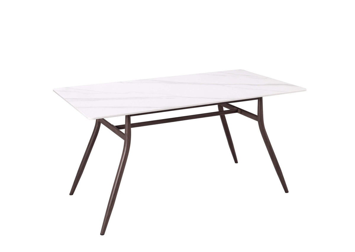 FURNISHINGS MATE CARIBOU TABLE WHITE SINTERED STONE DT Y02-STN1 W