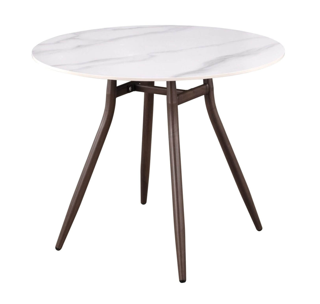 FURNISHINGS MATE CARIBOU TABLE WHITE SINTERED STONE DT Y03-STN1 W
