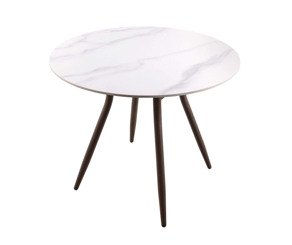 FURNISHINGS MATE CARIBOU TABLE WHITE SINTERED STONE DT Y03-STN1 W