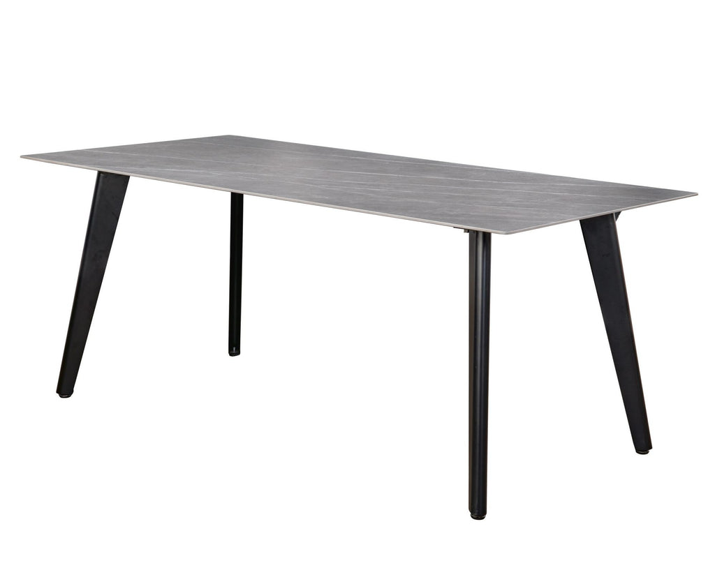 FURNISHINGS MATE CARLI TABLE GREY SINTERED STONE TOP DT C23-STN2 G