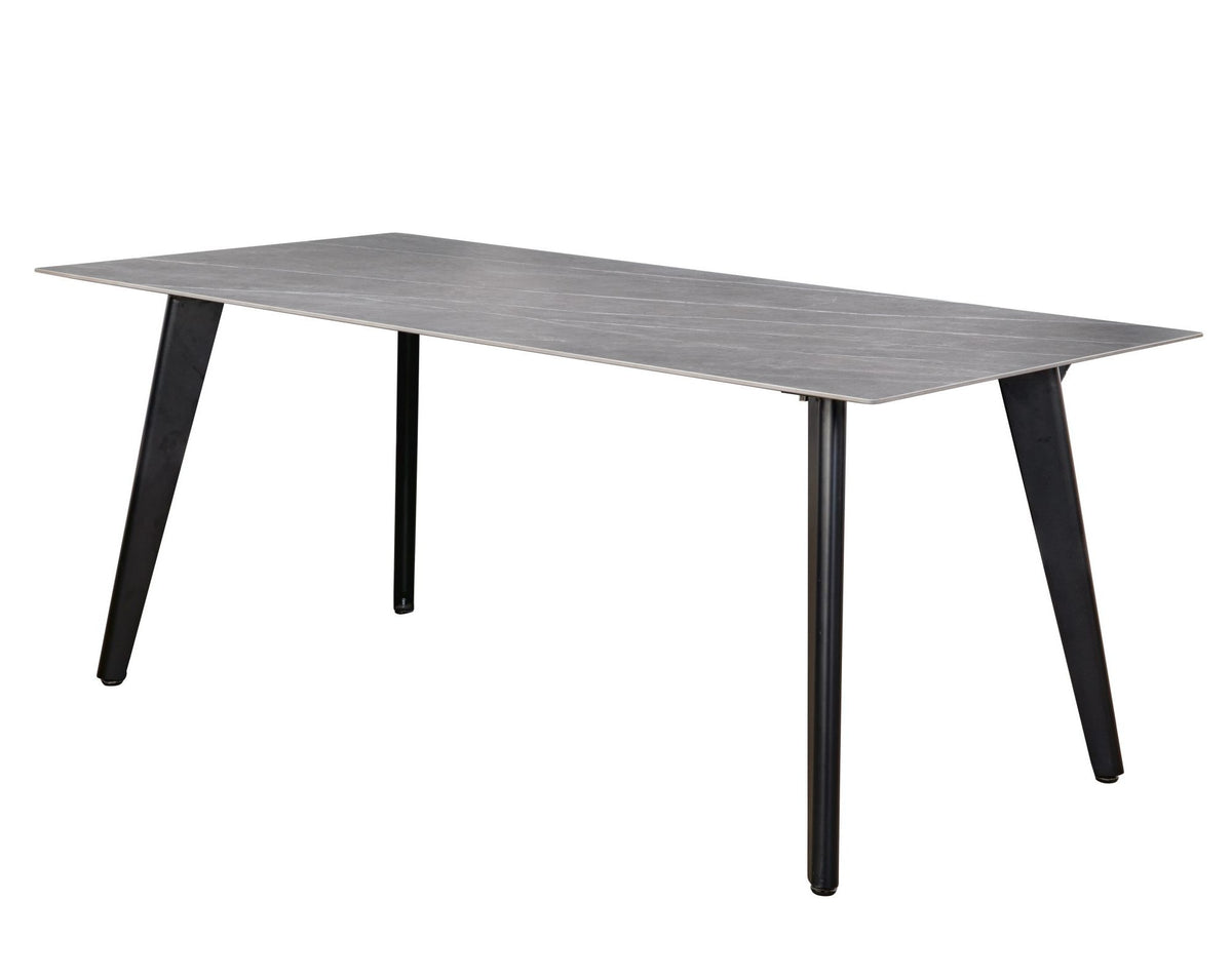 FURNISHINGS MATE CARLI TABLE GREY SINTERED STONE TOP DT C23-STN2 G