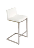 FURNISHINGS' MATE CEE COUNTER STOOL WHITE SET OF TWO BS 019-WH