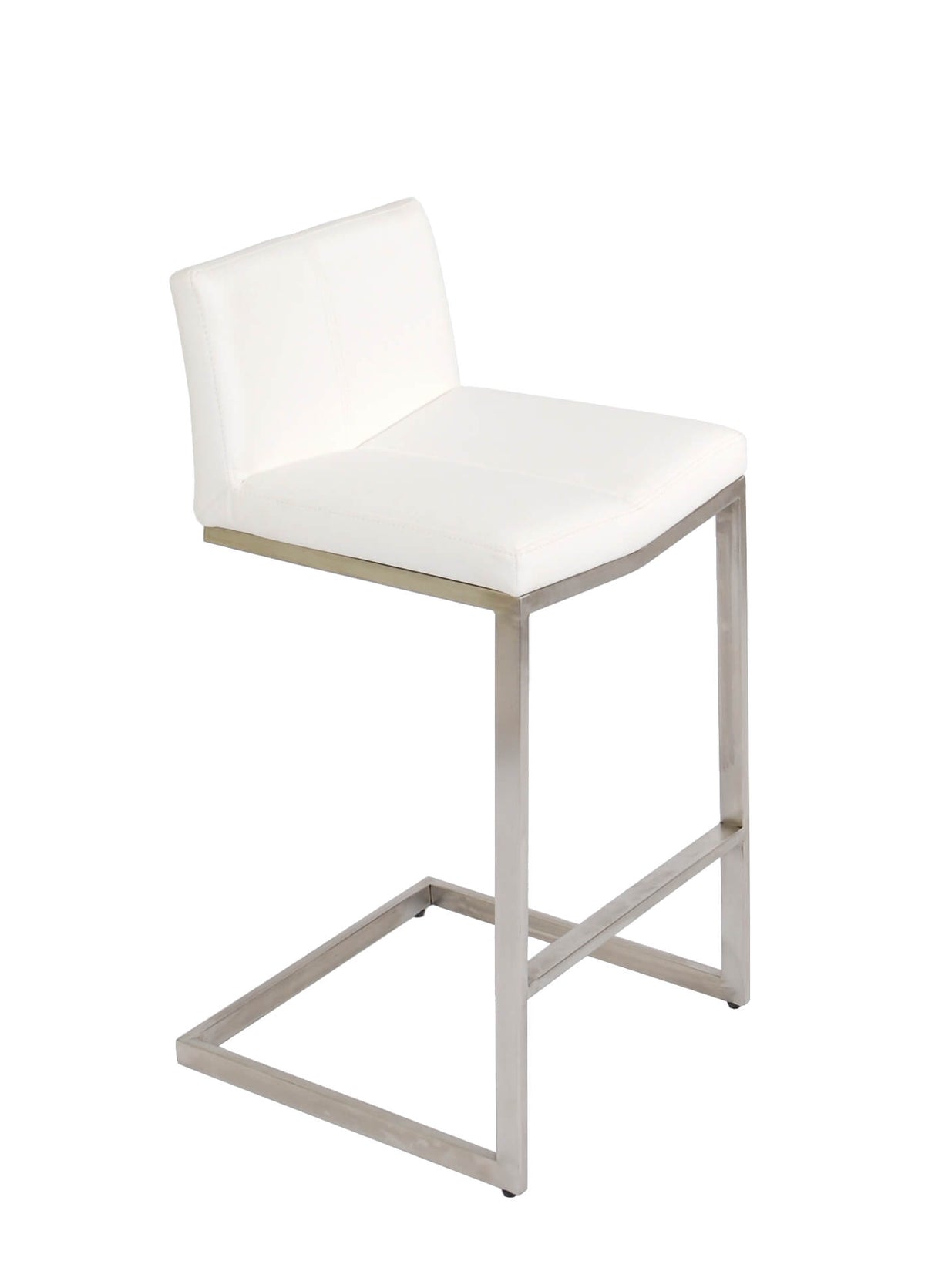 FURNISHINGS' MATE CEE COUNTER STOOL WHITE SET OF TWO BS 019-WH