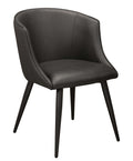 FURNISHINGS' MATE CELINE CHAIR BLACK SET OF TWO DC 405-BL-MB