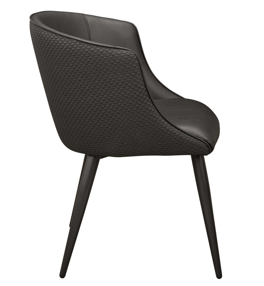 FURNISHINGS' MATE CELINE CHAIR BLACK SET OF TWO DC 405-BL-MB