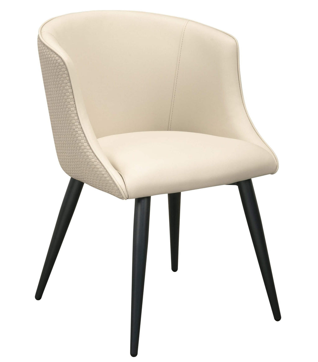 FURNISHINGS' MATE CELINE CHAIR ECRU SET OF TWO DC 405-ECR-MB