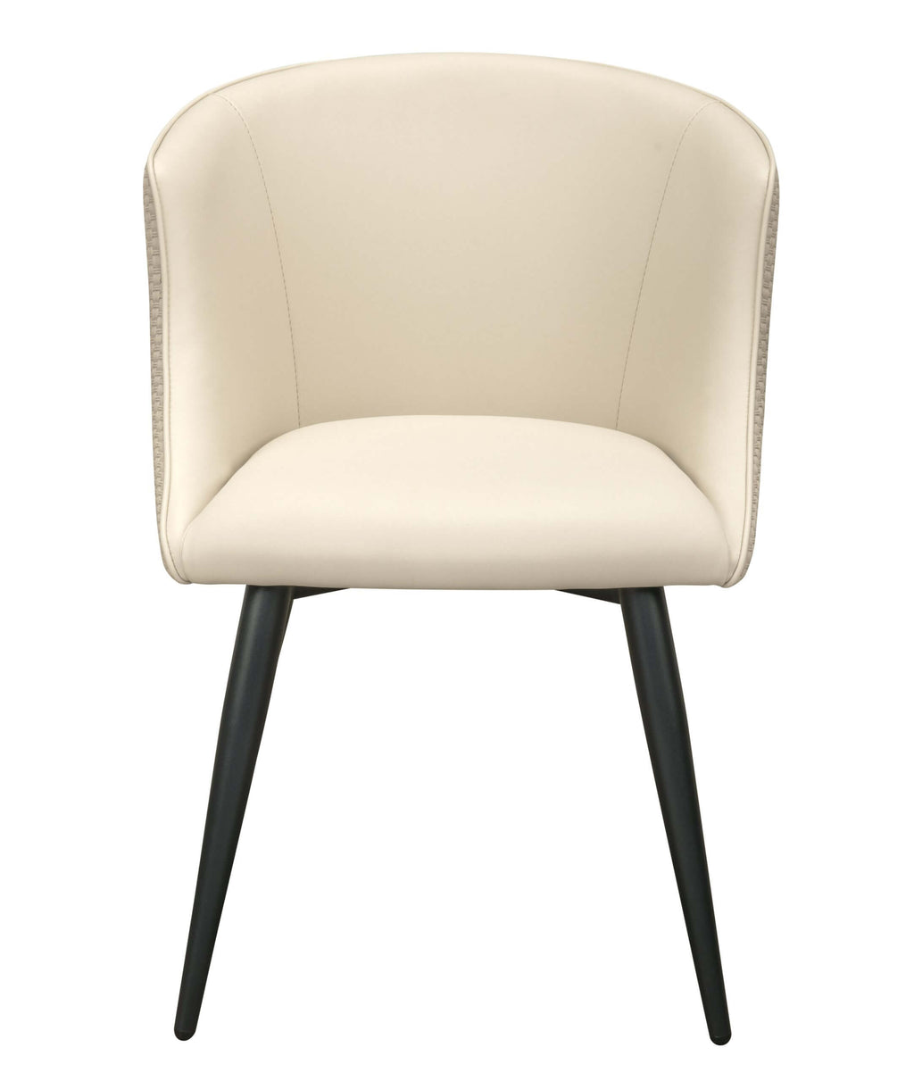 FURNISHINGS' MATE CELINE CHAIR ECRU SET OF TWO DC 405-ECR-MB