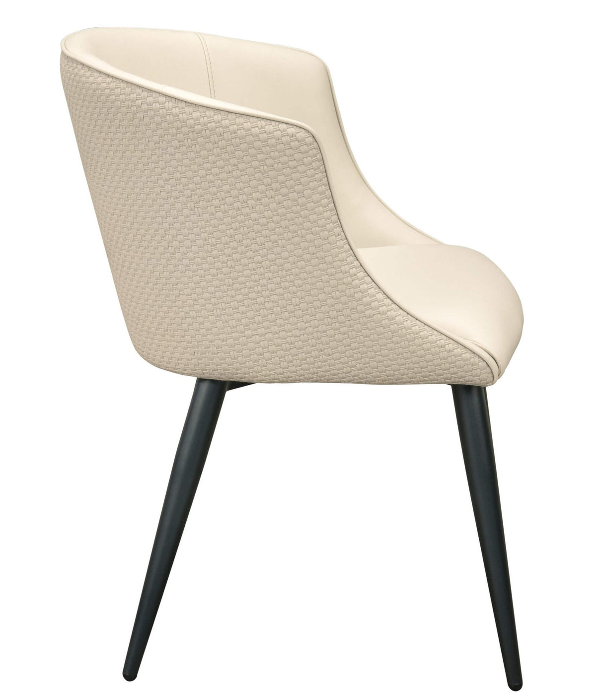 FURNISHINGS' MATE CELINE CHAIR ECRU SET OF TWO DC 405-ECR-MB