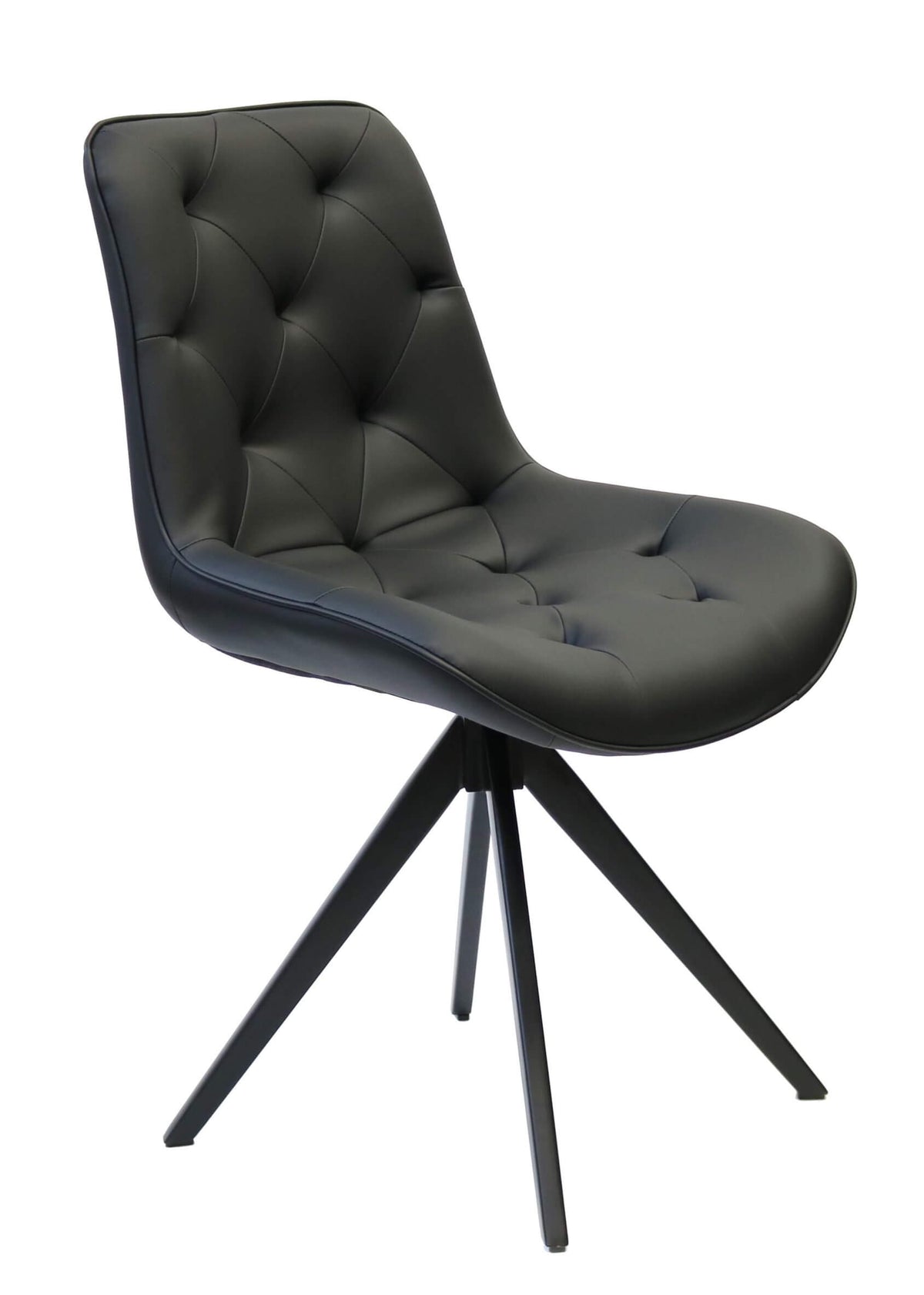 FURNISHINGS' MATE CICI SWIVEL CHAIR BLACK SET OF TWO DC 622-BL-SWV