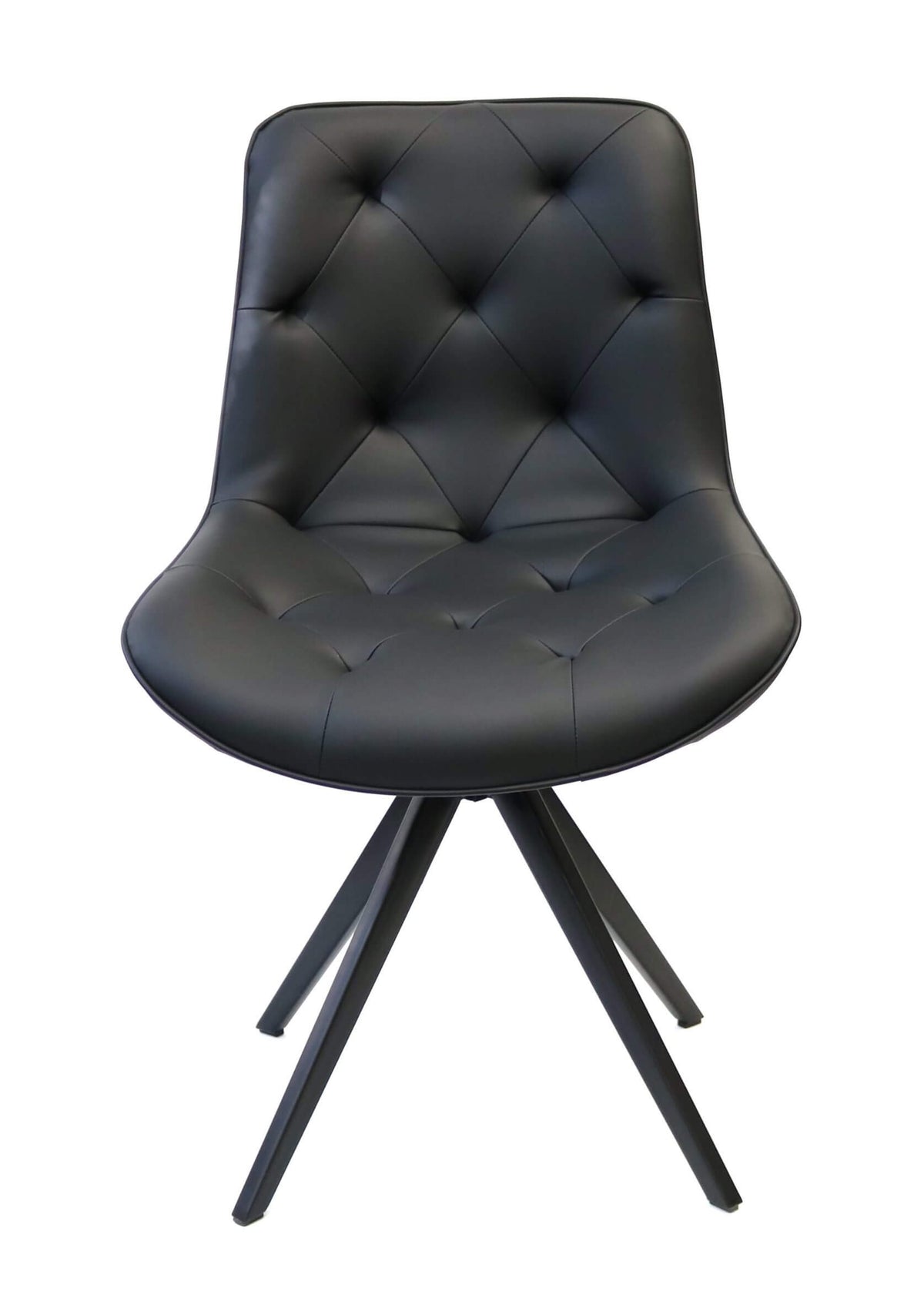 FURNISHINGS' MATE CICI SWIVEL CHAIR BLACK SET OF TWO DC 622-BL-SWV