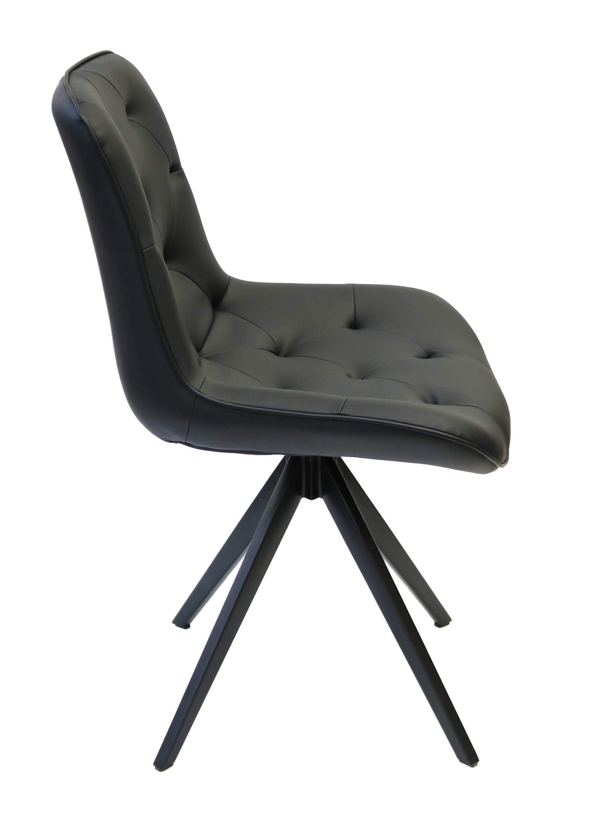 FURNISHINGS' MATE CICI SWIVEL CHAIR BLACK SET OF TWO DC 622-BL-SWV