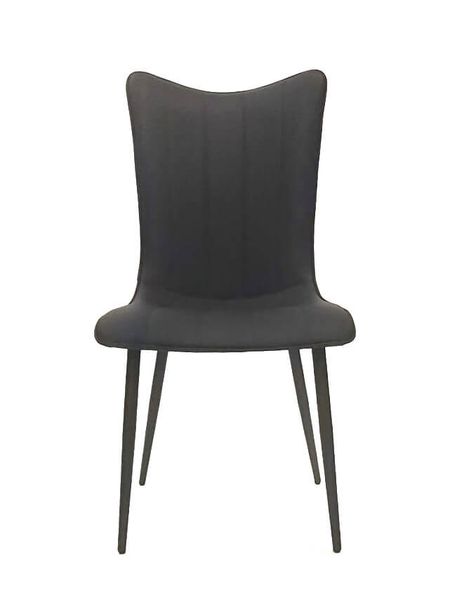 FURNISHINGS MATE CLAUDIA CHAIR BLACK SET OF TWO DC 372-BL