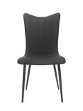 FURNISHINGS MATE CLAUDIA CHAIR BLACK SET OF TWO DC 372-BL