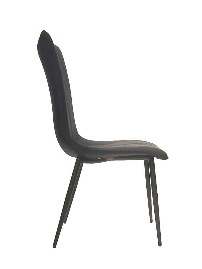 FURNISHINGS MATE CLAUDIA CHAIR BLACK SET OF TWO DC 372-BL