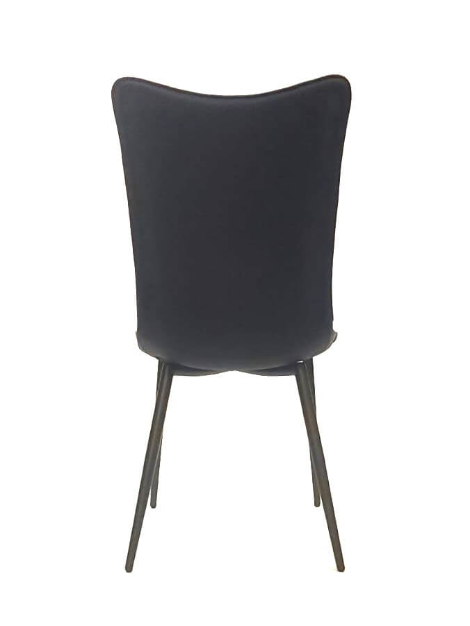 FURNISHINGS MATE CLAUDIA CHAIR BLACK SET OF TWO DC 372-BL