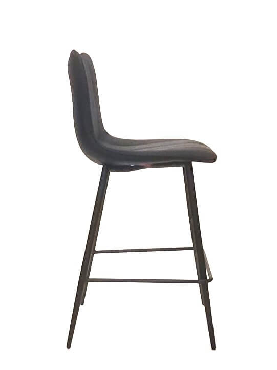FURNISHINGS MATE CLAUDIA COUNTER STOOL BLACK SET OF TWO CS 6372-BL