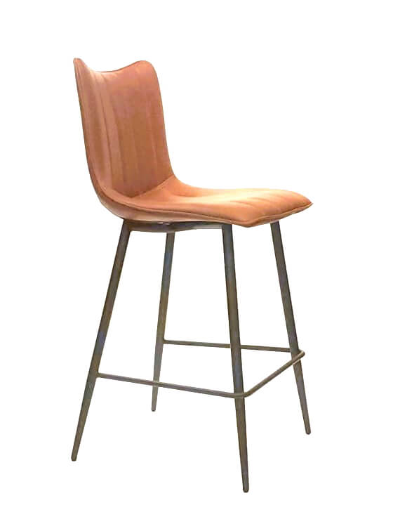 FURNISHINGS MATE CLAUDIA COUNTER STOOL COGNAC SET OF TWO CS 6372-CN