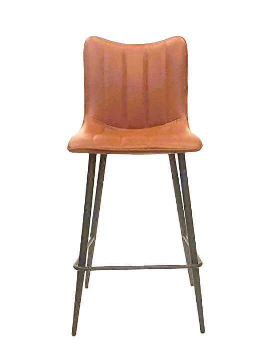 FURNISHINGS MATE CLAUDIA COUNTER STOOL COGNAC SET OF TWO CS 6372-CN