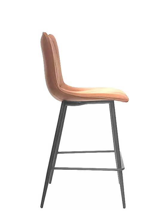 FURNISHINGS MATE CLAUDIA COUNTER STOOL COGNAC SET OF TWO CS 6372-CN