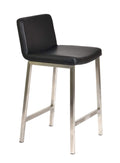 FURNISHINGS MATE COREY COUNTER STOOL BLACK SET OF TWO BS 213-BL-SS