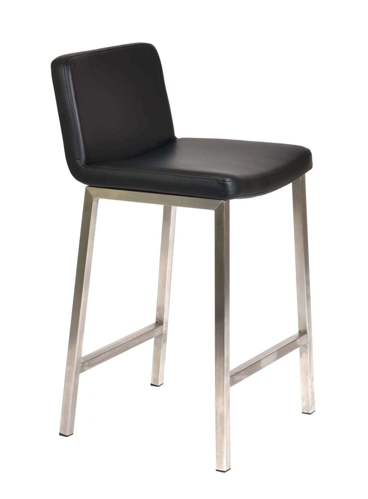 FURNISHINGS MATE COREY COUNTER STOOL BLACK SET OF TWO BS 213-BL-SS