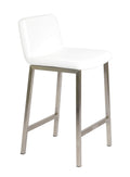 FURNISHINGS MATE COREY COUNTER STOOL WHITE SET OF TWO BS 213-WH-SS