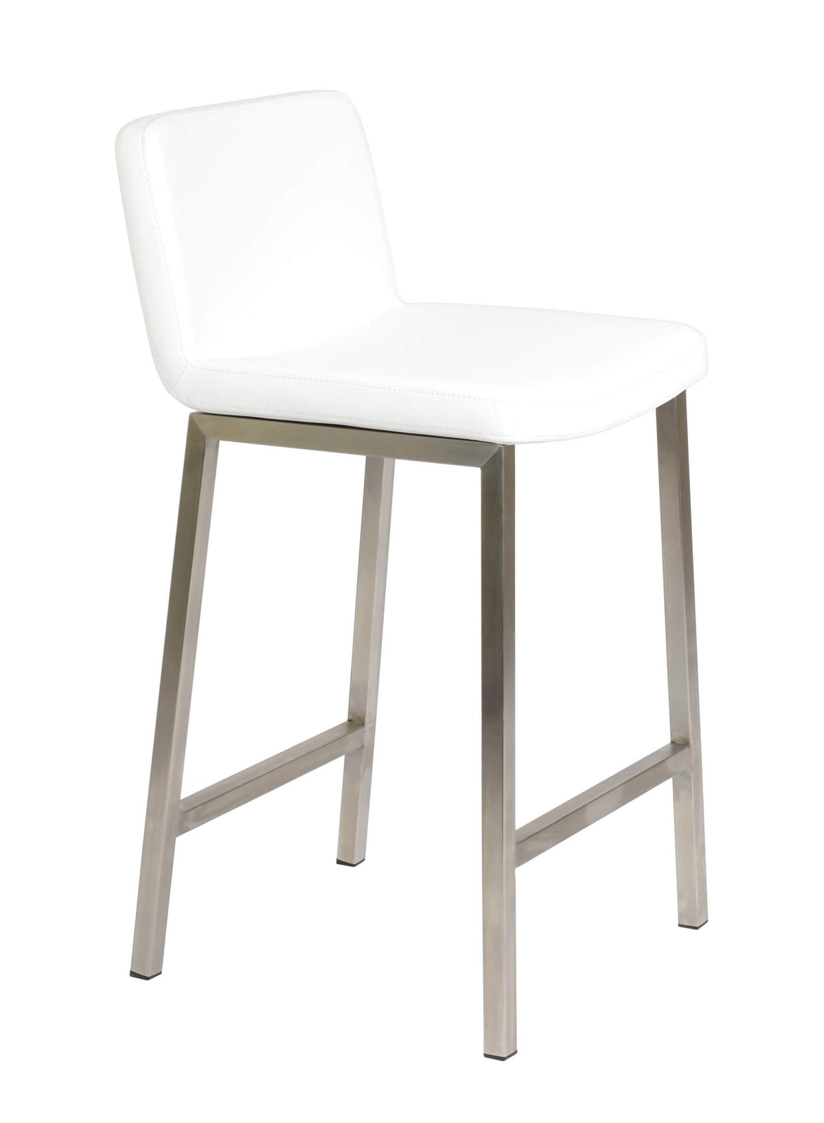 FURNISHINGS MATE COREY COUNTER STOOL WHITE SET OF TWO BS 213-WH-SS
