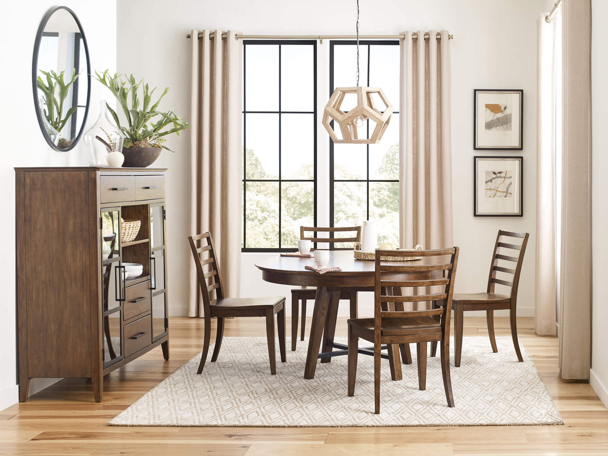 KINCAID ABODE SALTER ROUND DINING TABLE COMPLETE 269-701P