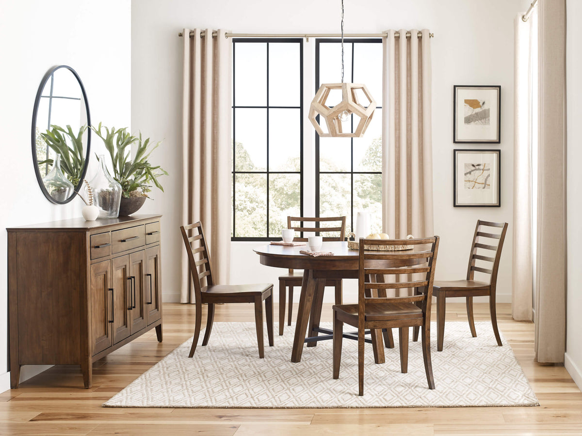 KINCAID ABODE SALTER ROUND DINING TABLE COMPLETE 269-701P