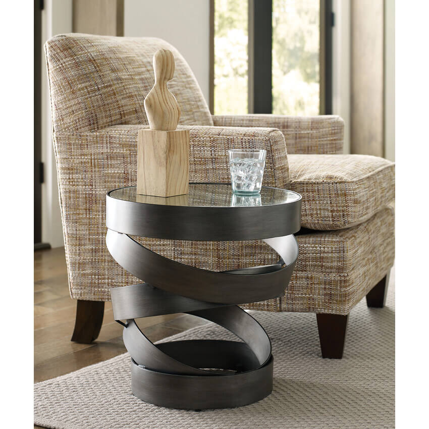 HAMMARY HELIX ROUND ACCENT TABLE 090-1102