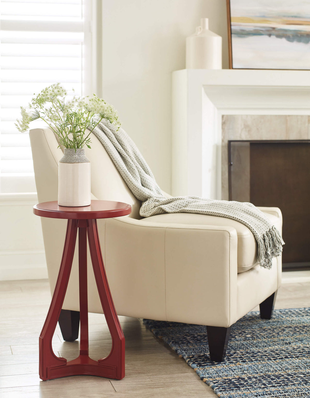 HAMMARY HIDDEN TREASURES CRANBERRY ACCENT TABLE 090-1185