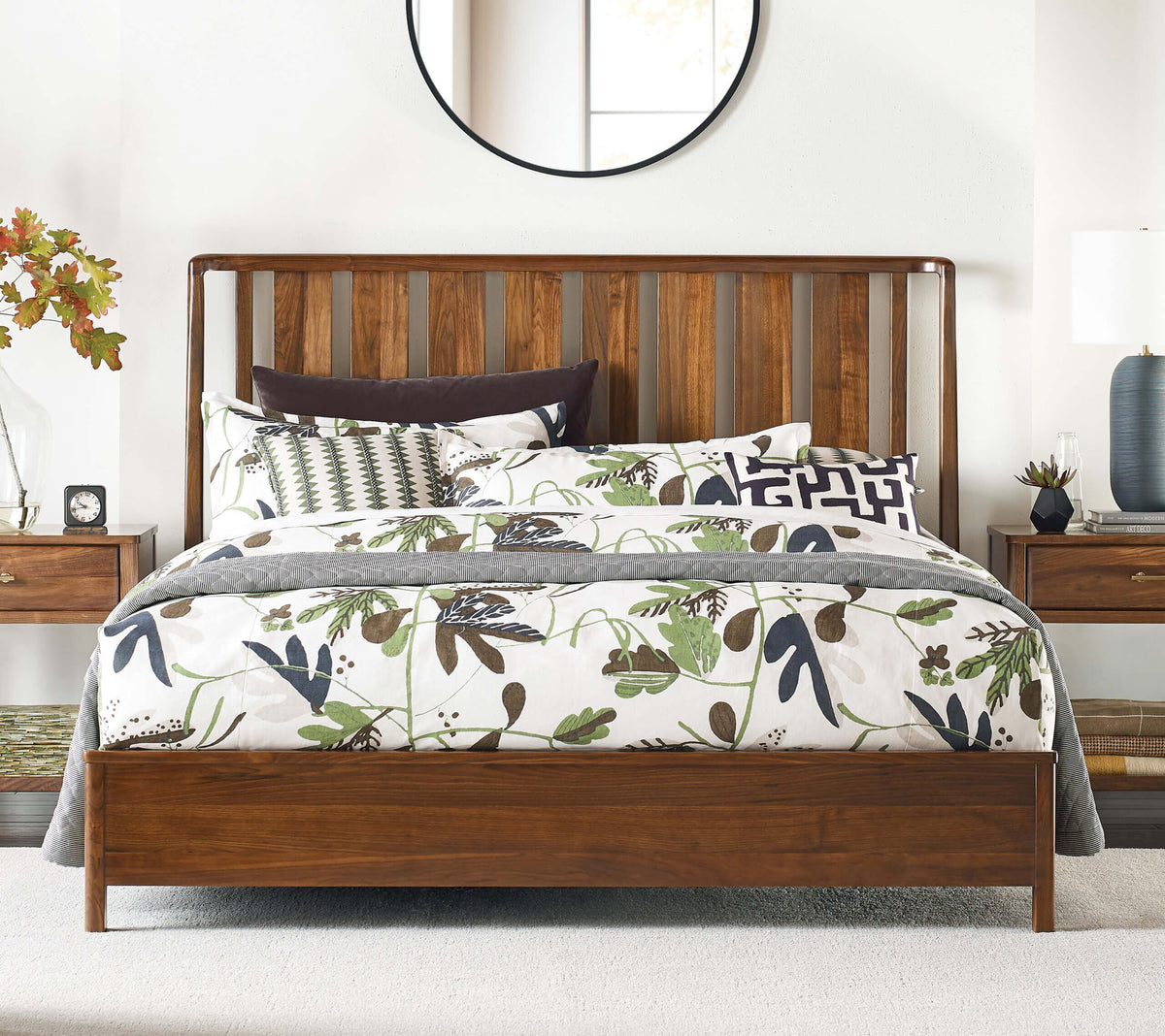 KINCAID MONOGRAM WALNUT ASHBURN SLAT BED QUEEN 315-304P