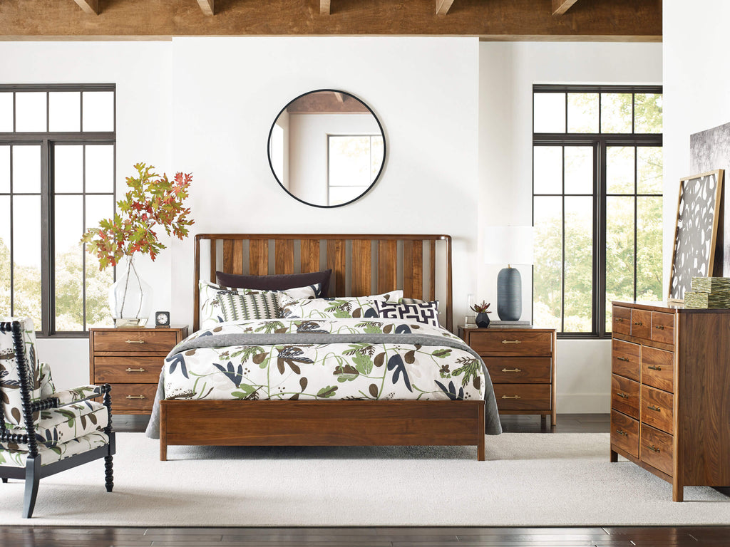 KINCAID MONOGRAM WALNUT ASHBURN SLAT KING  BED 315-306P