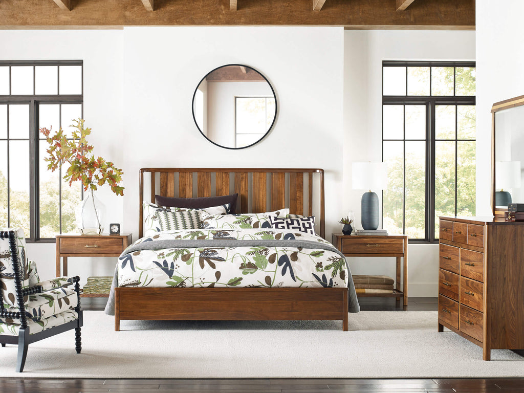 KINCAID MONOGRAM WALNUT ASHBURN SLAT BED QUEEN 315-304P