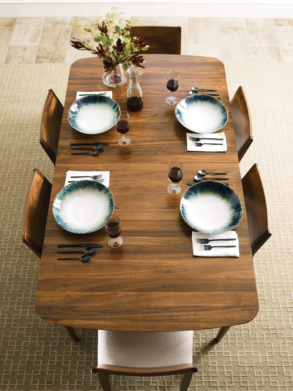 KINCAID MONOGRAM WALNUT HUDSON RECTANGULAR DINING TABLE 315-744